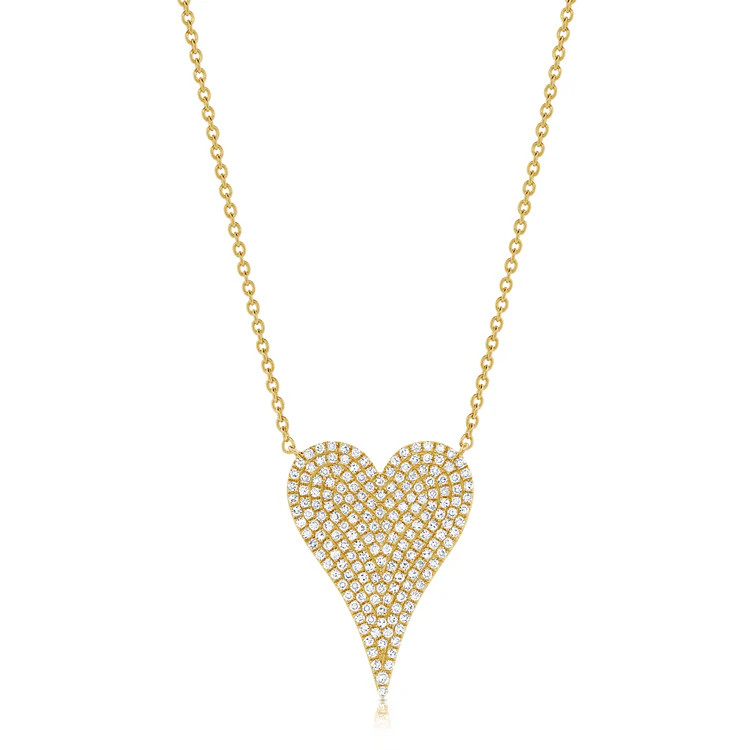 Large Diamond Heart Necklace | Jennifer Miller Jewelry