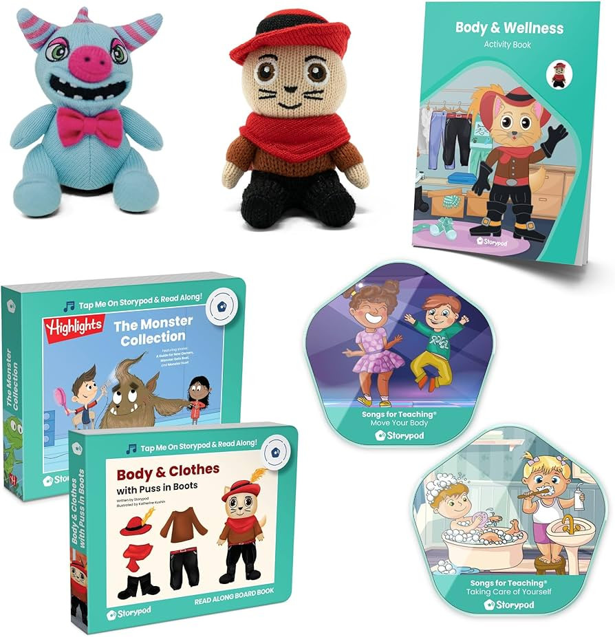Storypod Body & Wellness Set for The Learning-First Audio Play System | Content for Age 3 Years, 6 Months | SEL Audio Learning & Interactive Fun | Amazon (US)