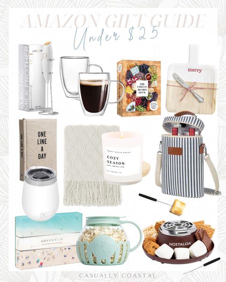 Gifts under $25 (at time of posting) for anyone on your list including teachers, neighbors, gift swaps, secret Santa, etc. 
- 
secret santa gifts, gifts for teachers, gifts for neighbors, holiday gifts under $25, Amazon Christmas gifts, Amazon gift guide, Christmas gift guide, Under $25 gift guide, wine gift tote, indoor s'mores, charcuterie card deck, Gray Malin puzzle, mini serving board, wine tumblers, Yeti, candles, wick trimmer set, throw blankets, cookbooks, recipe books, insulated coffee cups, memory book, popcorn popper, wine gifts

#LTKfindsunder50 #LTKhome #LTKGiftGuide