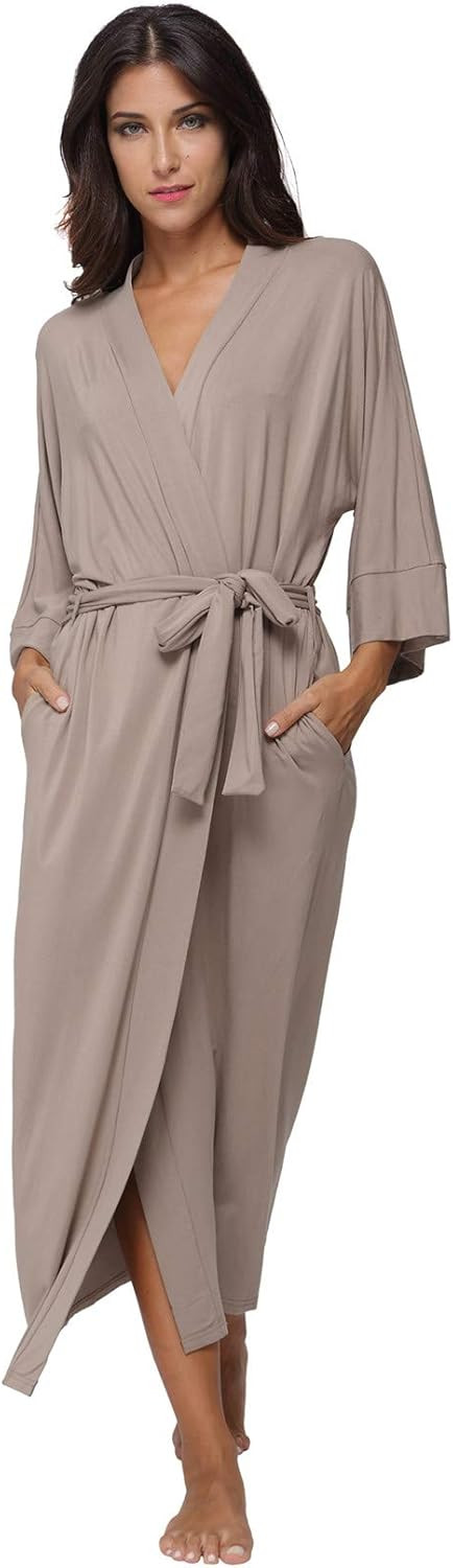 Women's Soft Robes Long Bath Robes Full Length Kimonos Sleepwear Dressing Gown,Solid Color | Amazon (US)