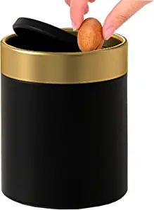 Mini Trash Can with Lid, Stainless Steel Small Tiny Trash Bin Can, Countertop Trash Cans for Desk... | Amazon (US)