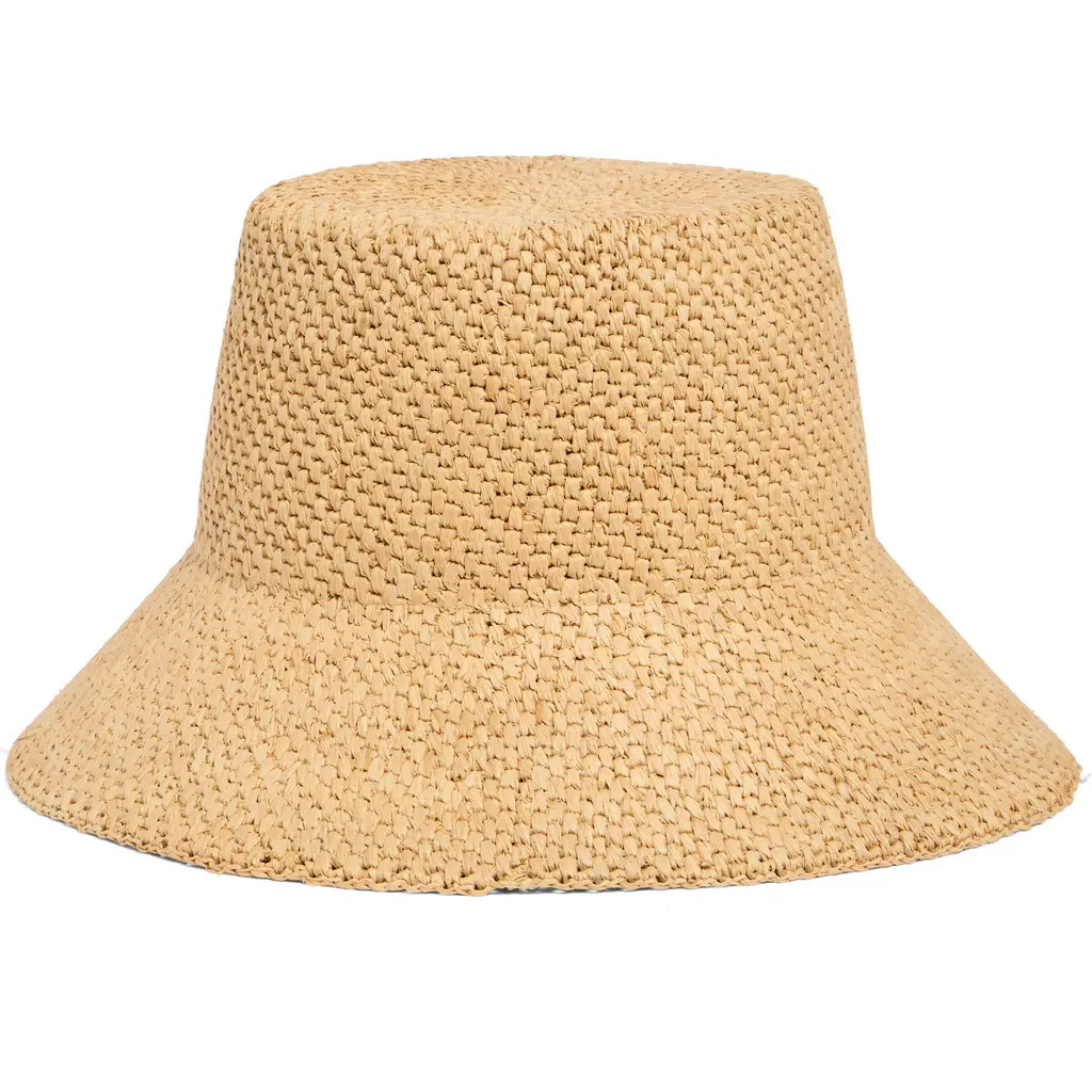 Lack of Color Reef Raffia Bucket Hat in Natural at Nordstrom, Size Large | Nordstrom