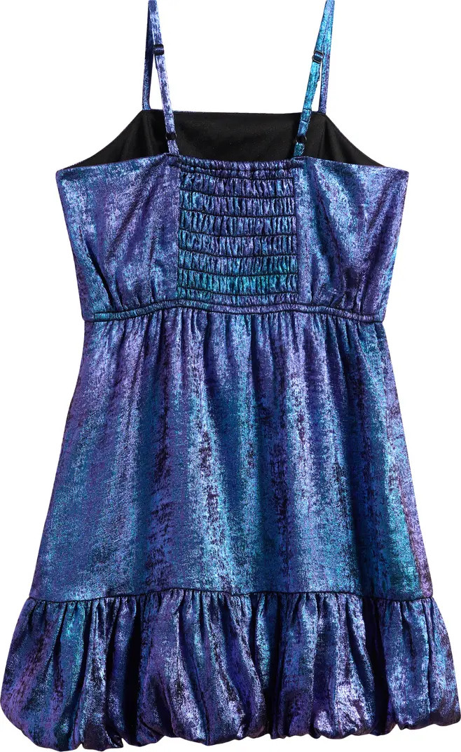 Ava & Yelly Kids' Liquid Shimmer Bubble Hem Party Dress | Nordstrom | Nordstrom