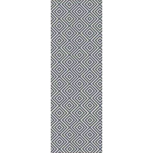 2.5' x 8' Diamond Mine Slate Gray and Steel Blue Hand Woven Area Throw Rug Runner | Amazon (US)