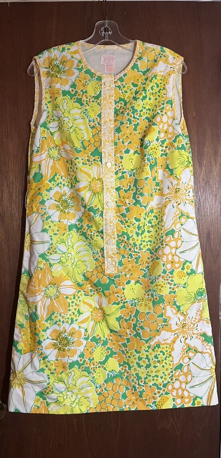 Vintage Lilly Pulitzer  Button-Down Shift Dress The Lilly 1969-70 Size L Minty  | eBay | eBay US