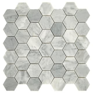 Daltile Restore Mist Honed 12 in. x 12 in. Marble Mosaic Tile (0.97 sq. ft./ piece) ST832HEXCCMS1... | The Home Depot