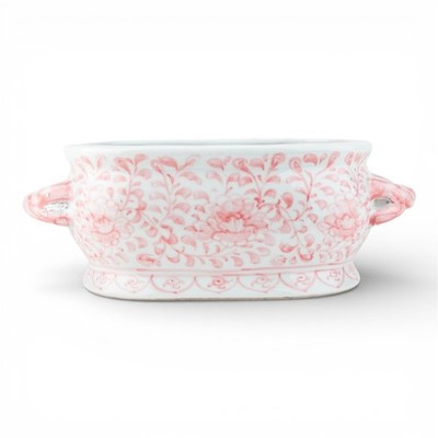 NEW CHINESE ORIENTAL PINK PEONY floral porcelain planter footbath | eBay US