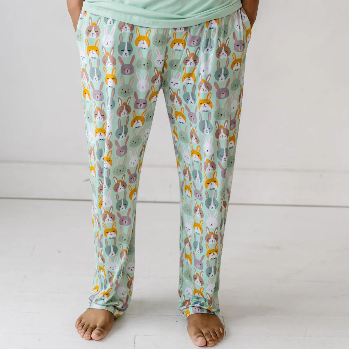 Rad Rabbits Men's Bamboo Viscose Pajama Pants | Little Sleepies