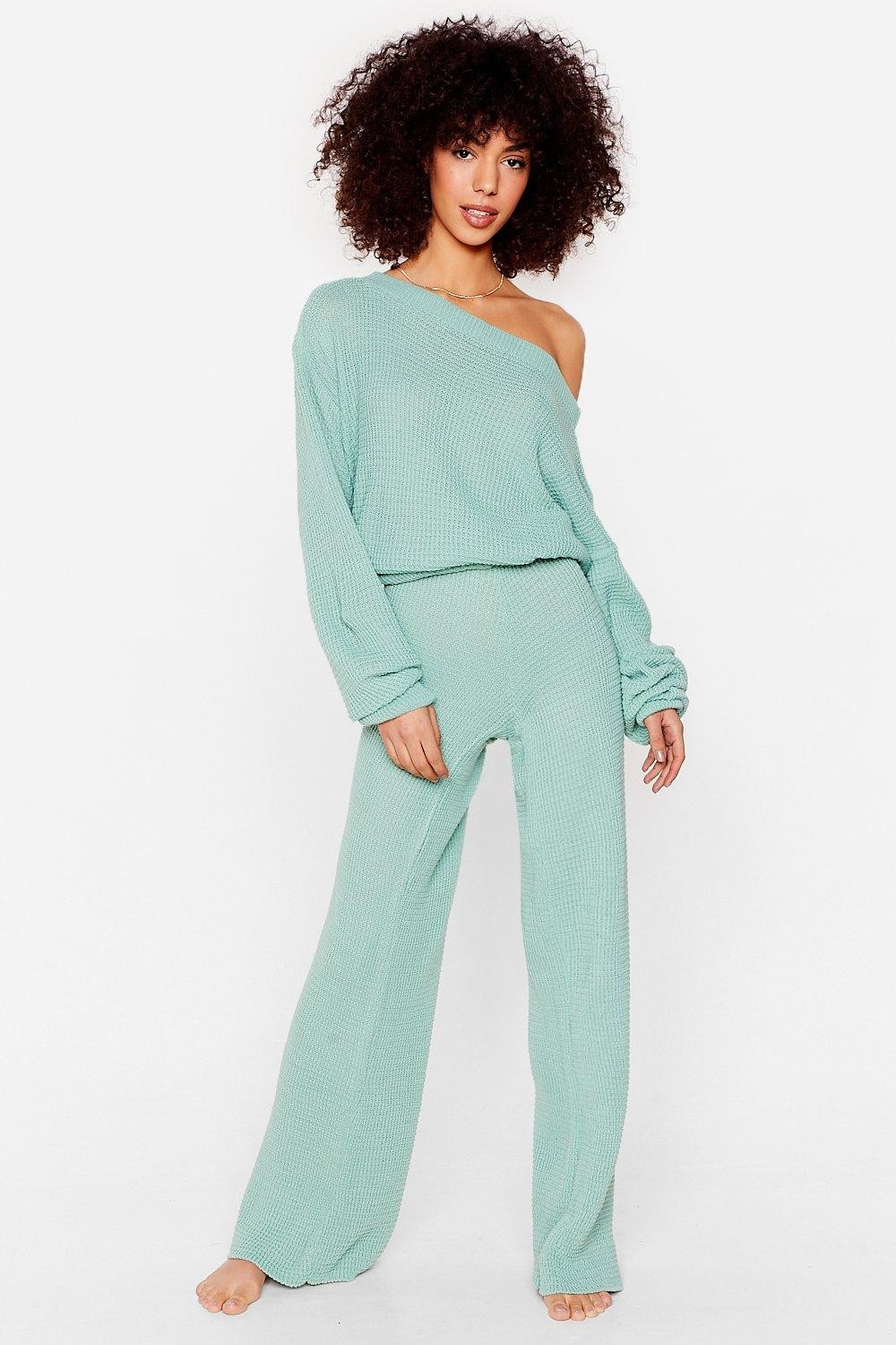 Waffle Knit Sweater and Pants Set | Nasty Gal (US)