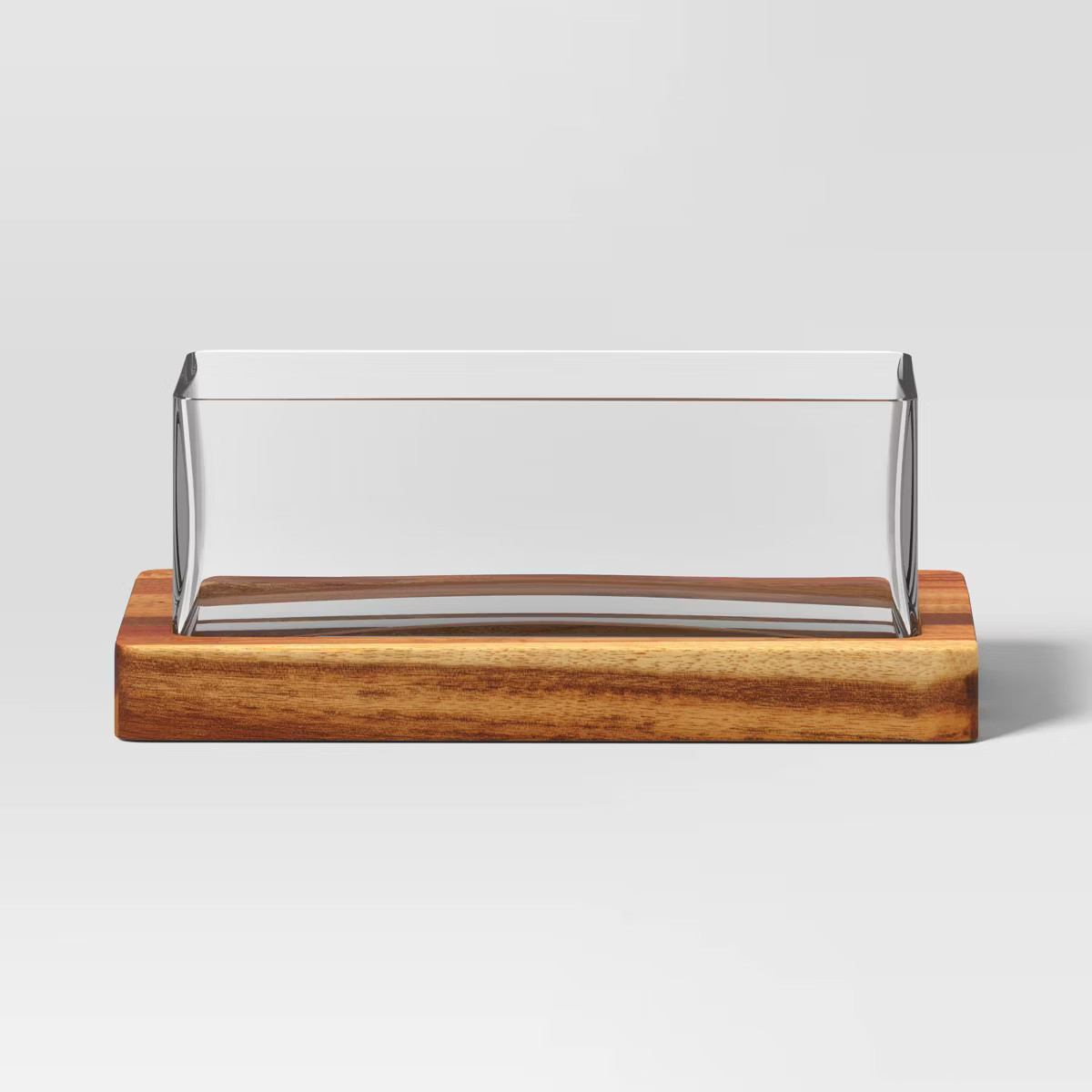 Glass Terrarium with Wood Base Rectangular Natural Wood - Threshold™ | Target