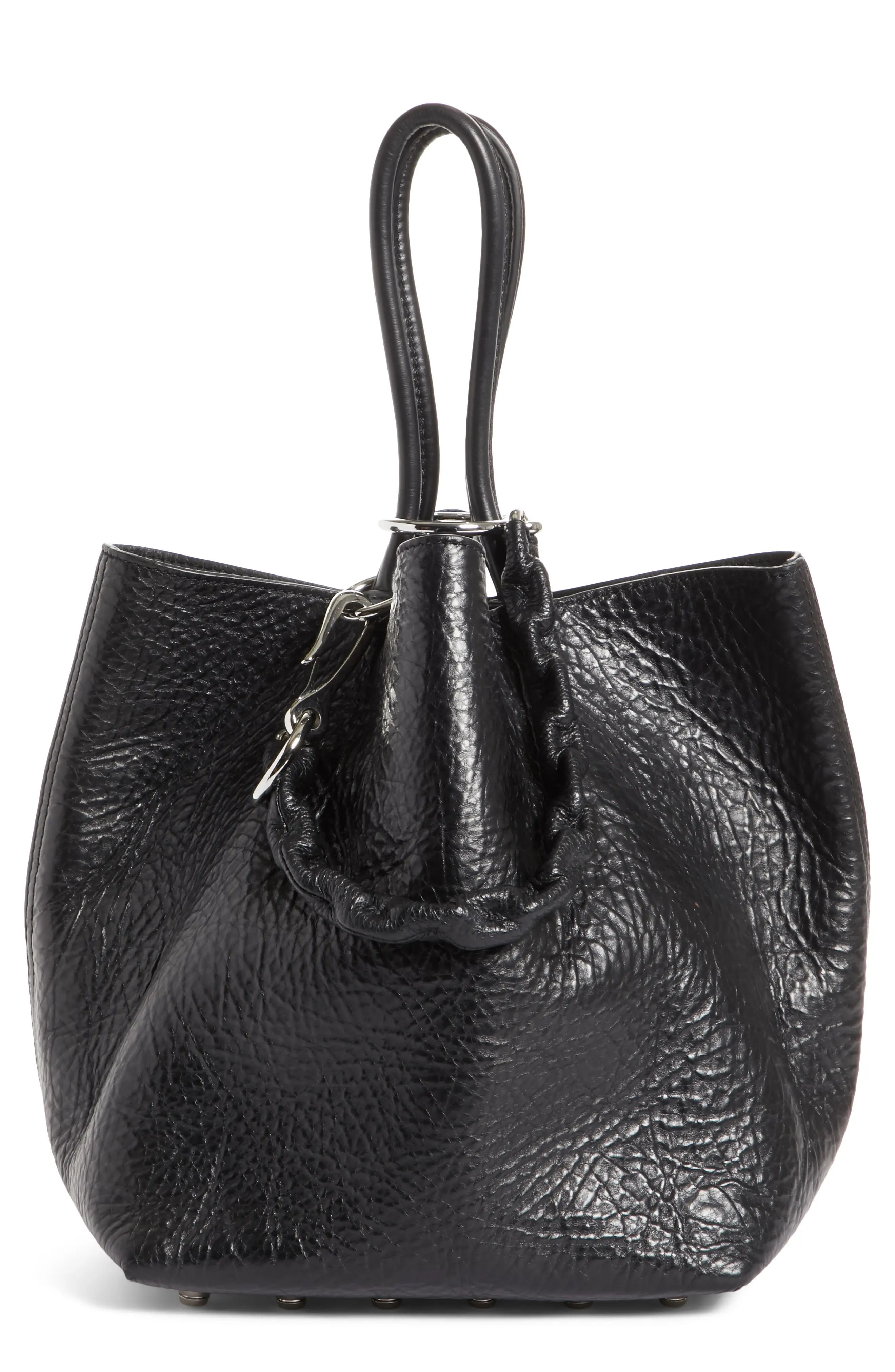 Small Roxy Covered Chain Leather Bucket Bag | Nordstrom