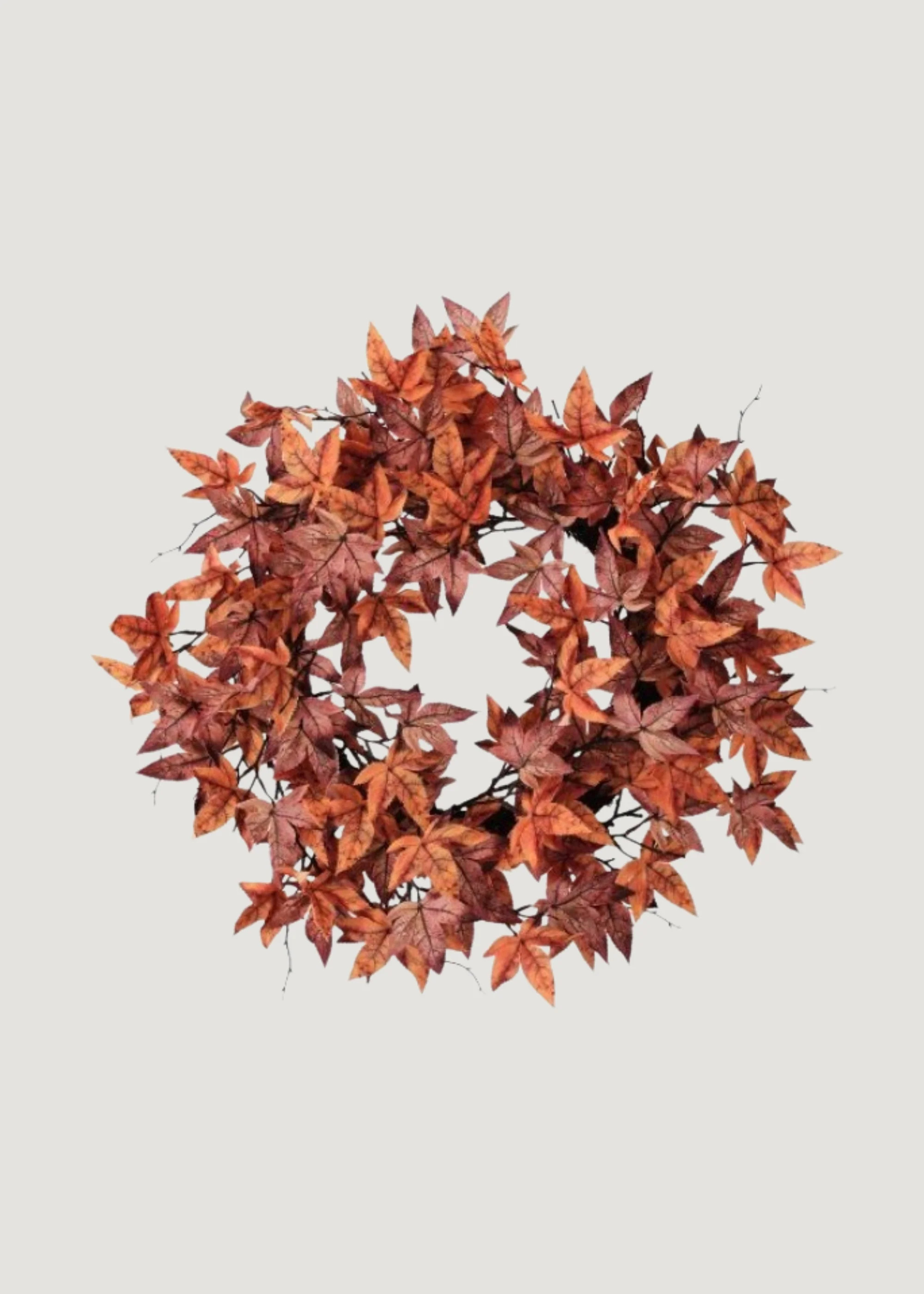 Maple Leaf Wreath in Red Rust | Artificial Fall Wreaths | Afloral | Afloral