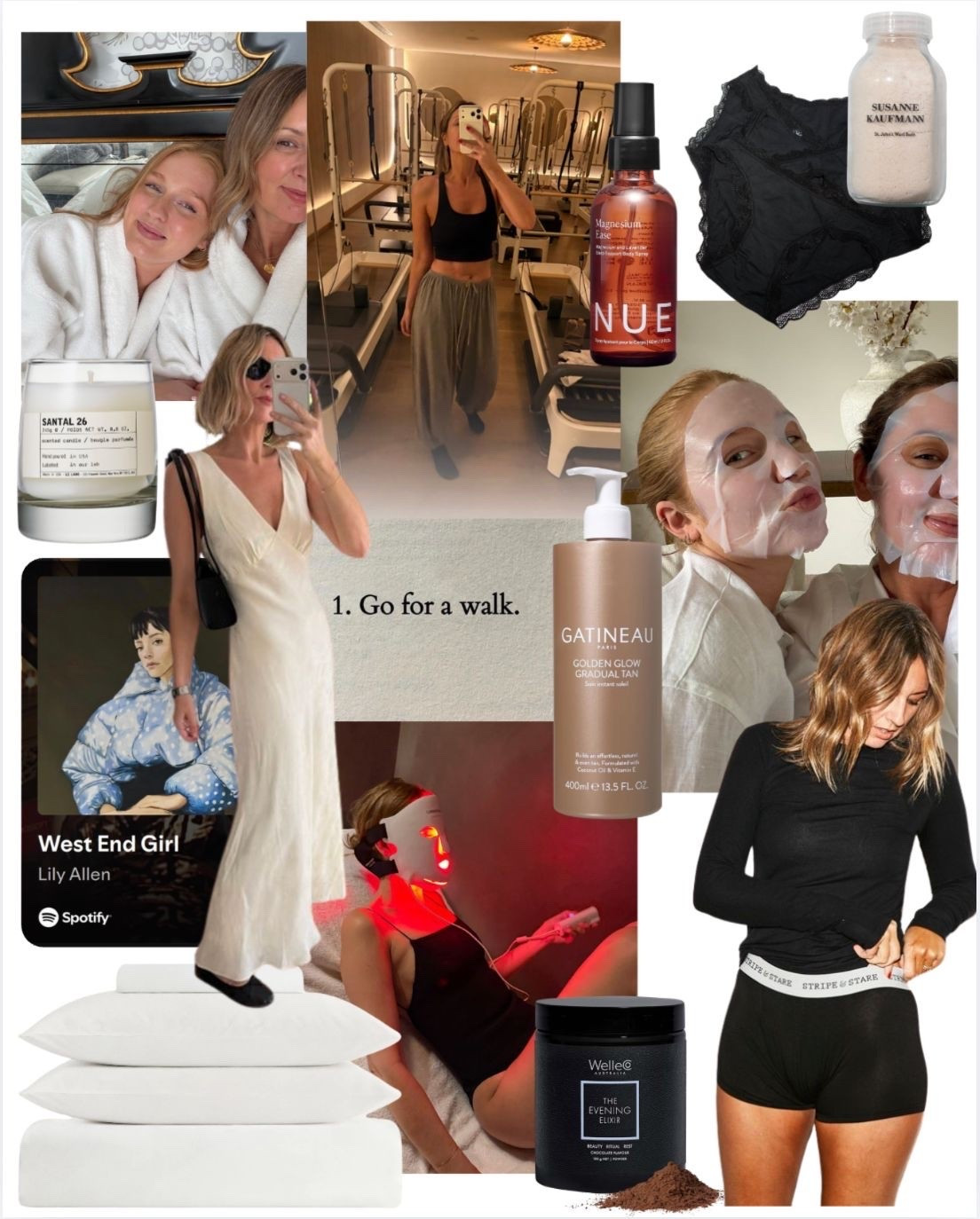 Daily Rituals to lift my mood 

white robe, cream satin slip dress, black period underwear, black lounge set, black thermal top, black seamless shorts, self care Sunday, pilates studio, magnesium body spray, gradual tan lotion, sheet mask skincare, red light therapy mask, scented candle, evening elixir supplement, bath soak, luxury sheets, wellness routine, self care essentials, cosy night in, spa day at home, ltkbeauty, ltkstyletip, ltkhome, ltkfindsunder100, capsule wardrobe essentials

#LTKgiftguide #LTKeurope #LTKbeauty