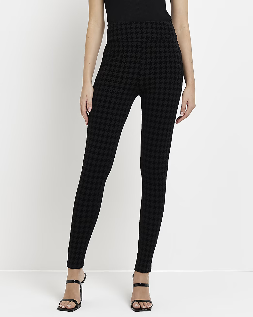 Black high waisted leggings | River Island (UK & IE)