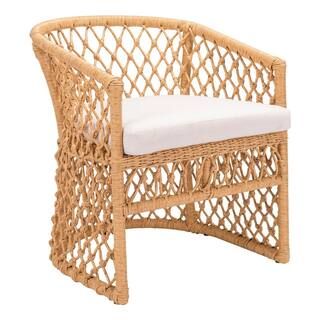 Darce Beige Outdoor Olefin Cushion Accent Chair | The Home Depot