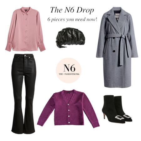 THE NORDSTROM 6 NOV DROP
1. Avec Les Filles Coat
2. 7 for All Mankind coated jeans
3. Rebecca Minkoff Clutch
4. Rhinestone button cardigan 
5. Rhinestone button blouse 
6. Designer inspired boots