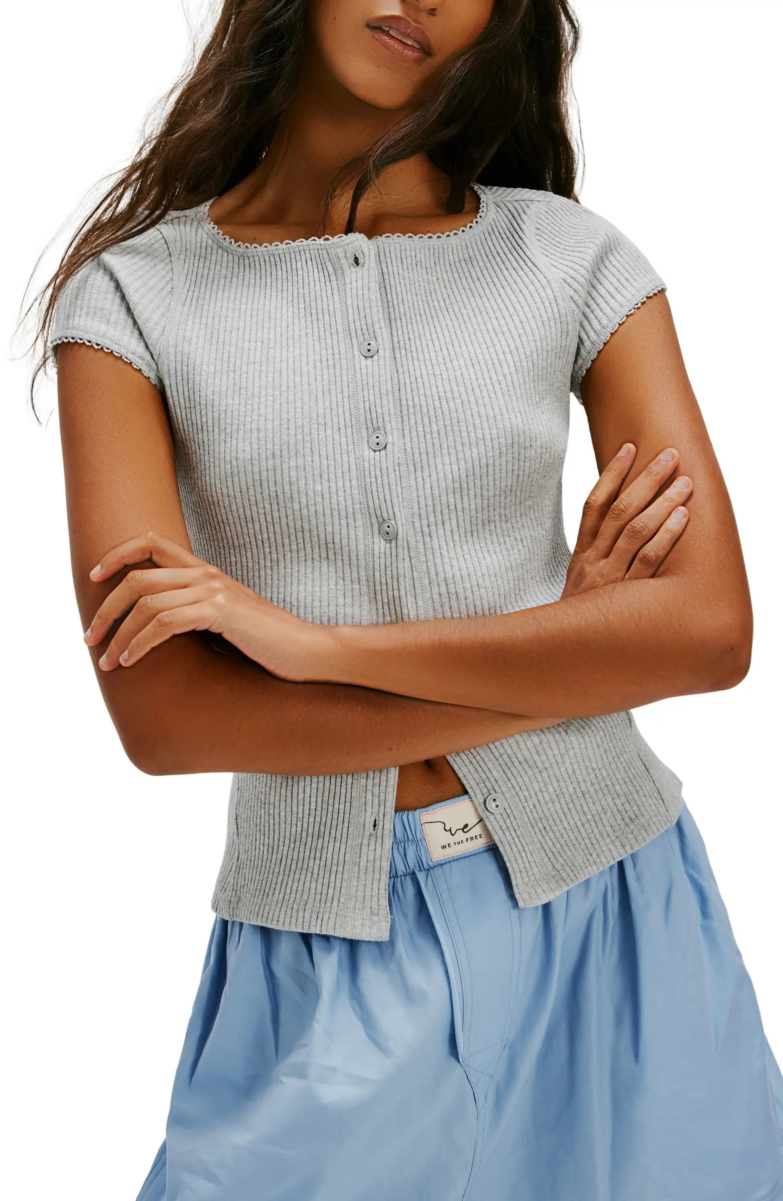 Most Wanted Short Sleeve Cotton Blend Cardigan | Nordstrom