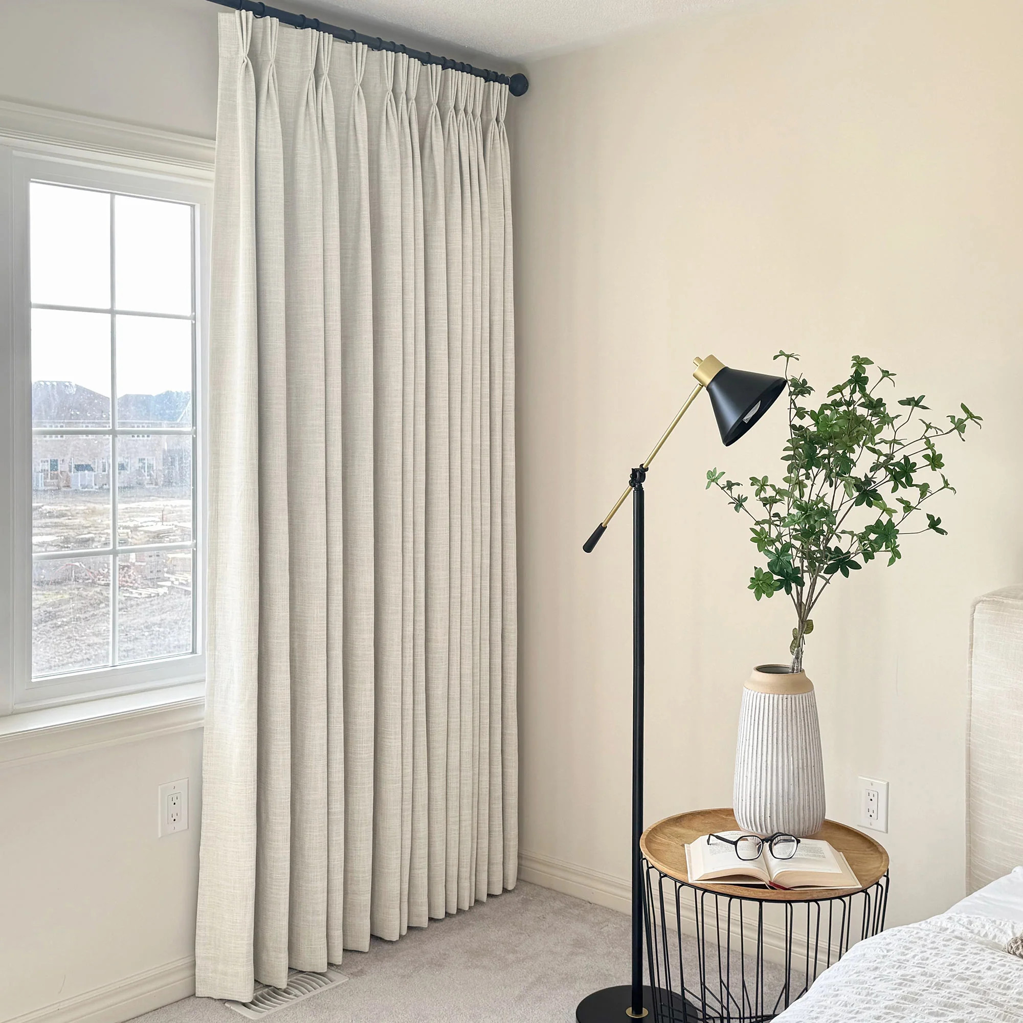 Blanche Cotton Blend Linen Look Curtains | Curtarra