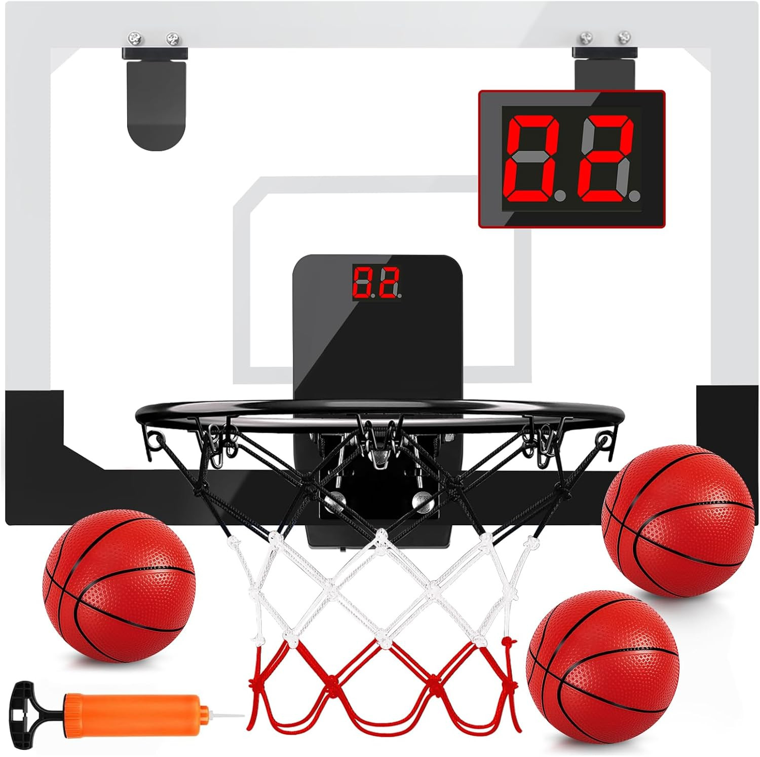 Over The Door Basketball Hoop with Electronic Scoreboard Indoor Basketball Hoop for Kids and Adul... | Amazon (US)