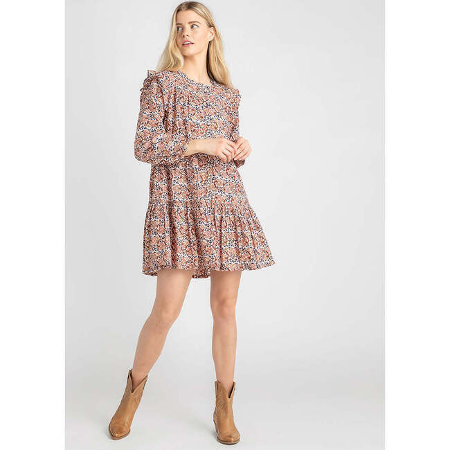 Pink Chicken | Women's Kalani Ruffle Long Sleeve Tiered Dress, Blossom, (Size Small) | Maisonette | Maisonette