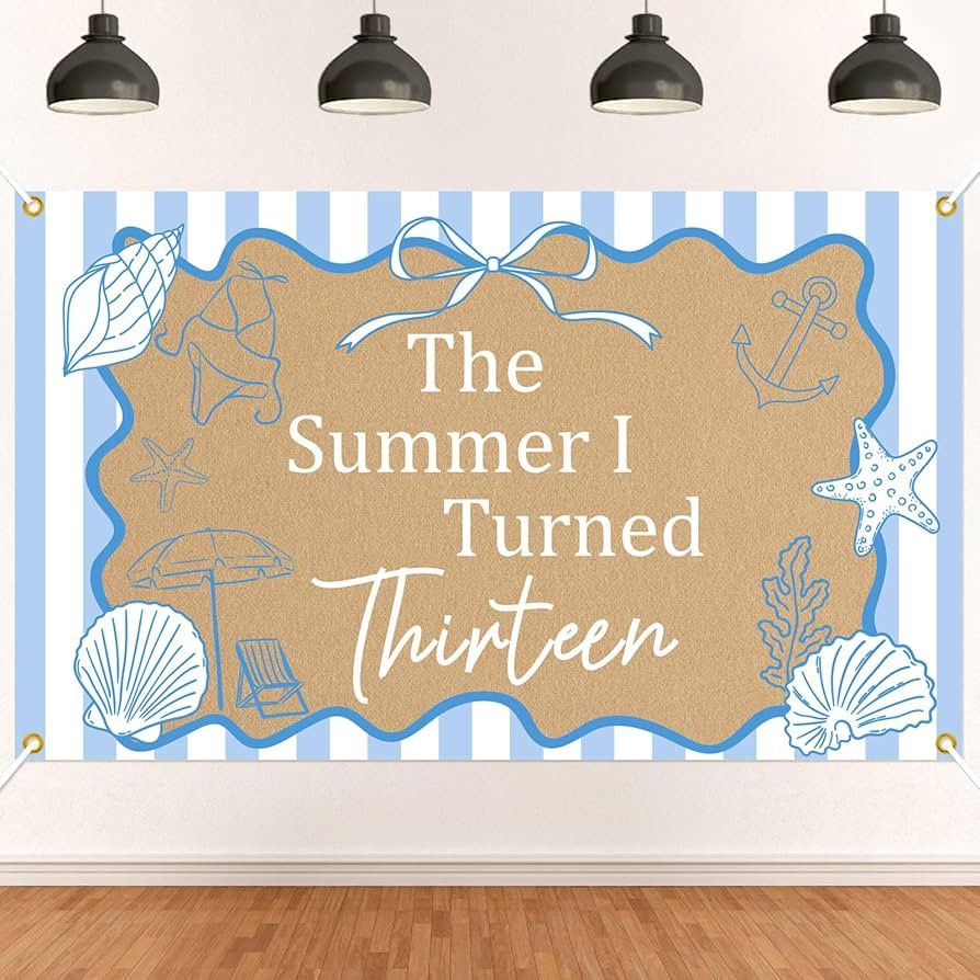 The Summer I Turned Thirteen Backdrop - Teen Boys Teen Girls 13th Birthday Decor, The Summer I Tu... | Amazon (US)