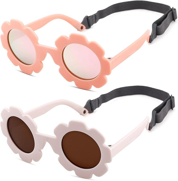 AZorb Baby Flower Sunglasses with Strap Polarized UV 400 Protection for Infant Toddler Boy Girl A... | Amazon (US)