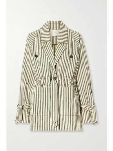 Mara Hoffman - Net Sustain Arlo Belted Striped Tencel Lyocell And Organic Cotton-blend Twill Jacket  | NET-A-PORTER (US)