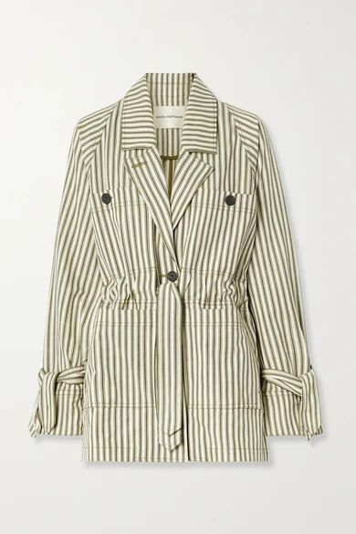 Mara Hoffman - Net Sustain Arlo Belted Striped Tencel Lyocell And Organic Cotton-blend Twill Jacket  | NET-A-PORTER (US)