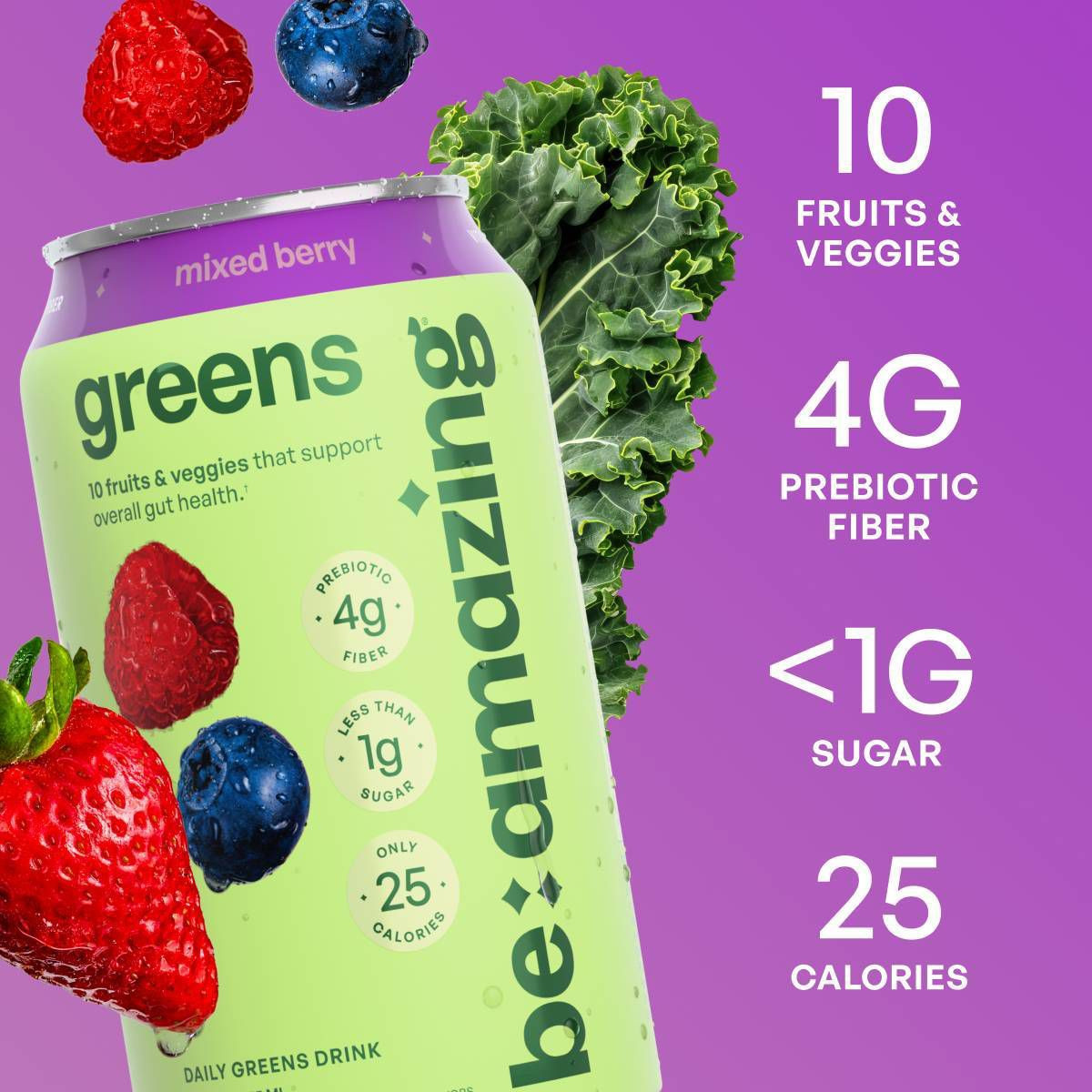 Be Amazing Greens RTD Mixed Berry Juice Drink - 12 fl oz | Target