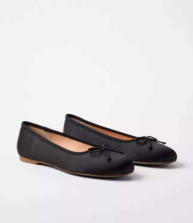 Satin Ballet Flats | LOFT