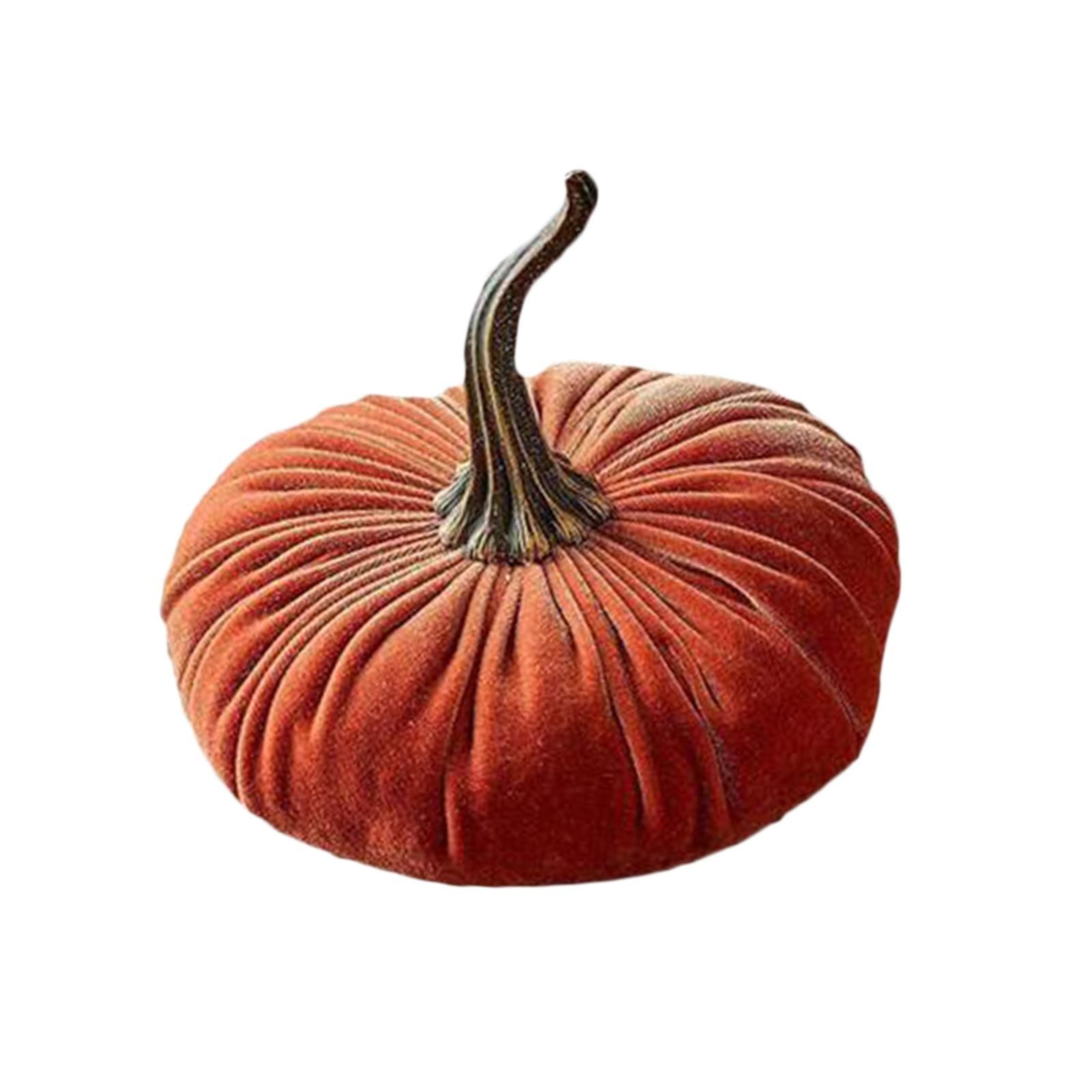 Velvet Pumpkins Faux Super Soft Decor Fake Vegetables for Fall Harvest Home - Walmart.com | Walmart (US)