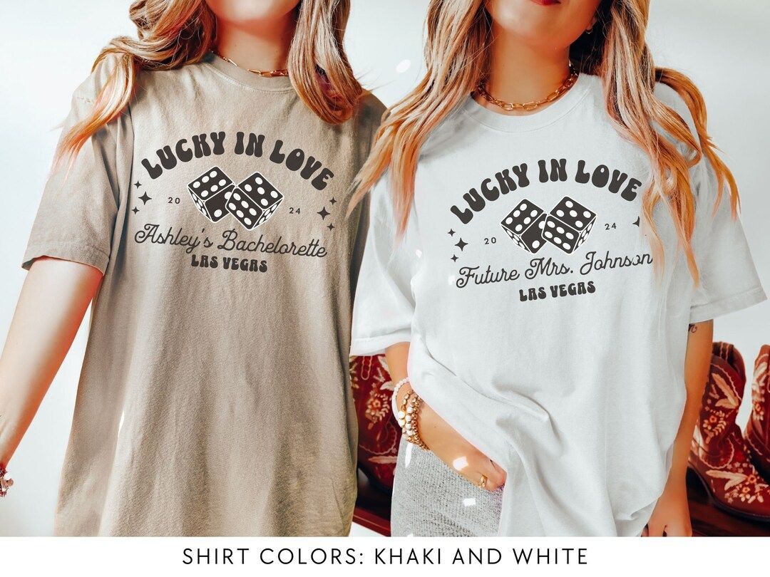 Las Vegas Bachelorette Shirts, Custom Bride Name Bachelorette Shirts, Lucky in Love, Vegas Bride,... | Etsy (US)