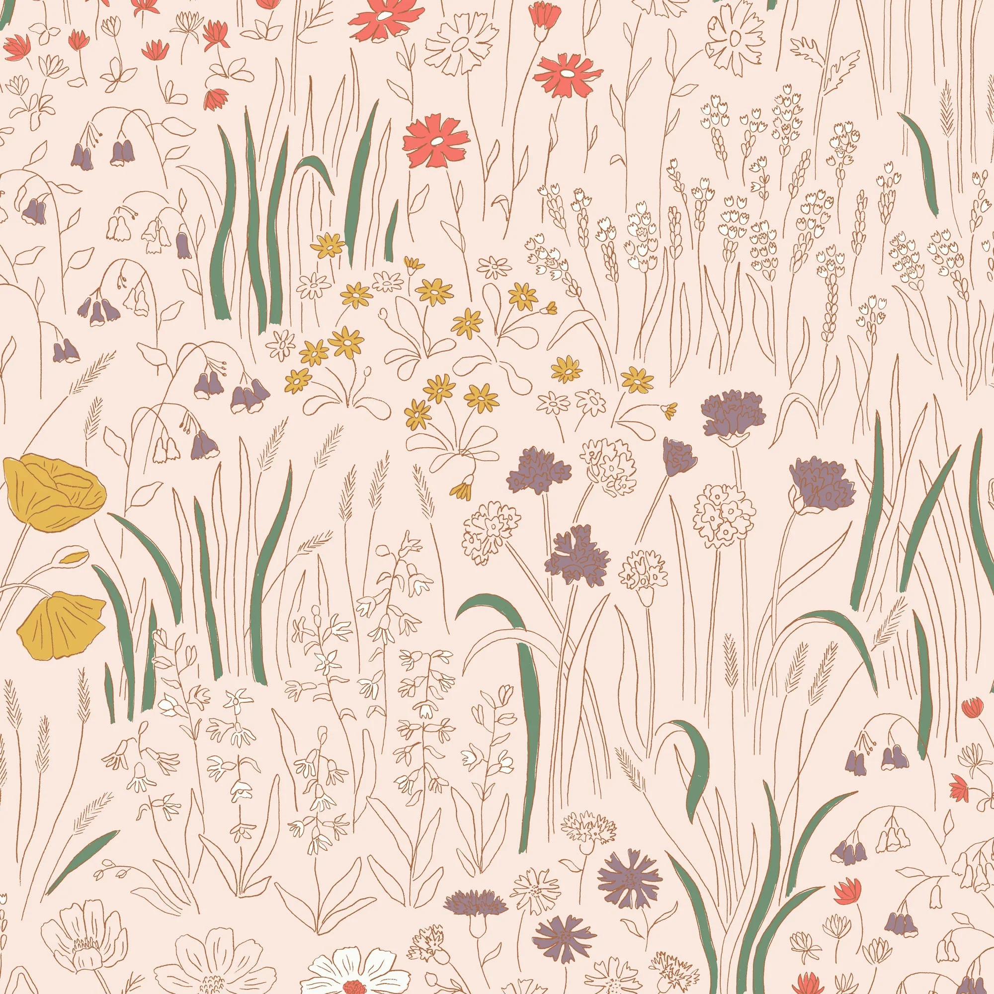Alpine Garden Wallpaper - Multi | Schoolhouse