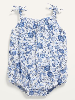 Floral Tie-Strap Bubble One-Piece for Baby | Old Navy (US)