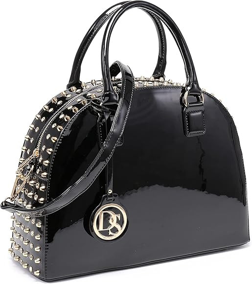 Dasein Women Patent Leather Purses Handbags Dome Satchel Purse Work Tote Structured Shoulder Bag ... | Amazon (US)