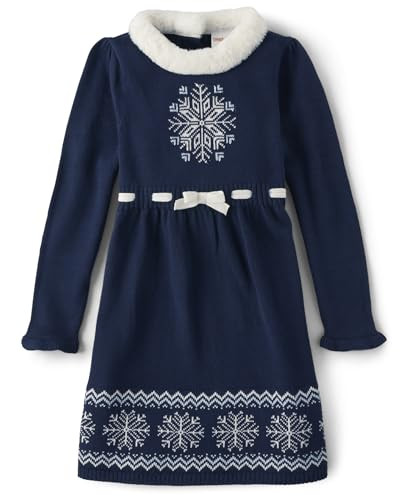 Gymboree,and Toddler Long Sleeve Sweater Dresses,Navy Snowflake,3T | Amazon (US)