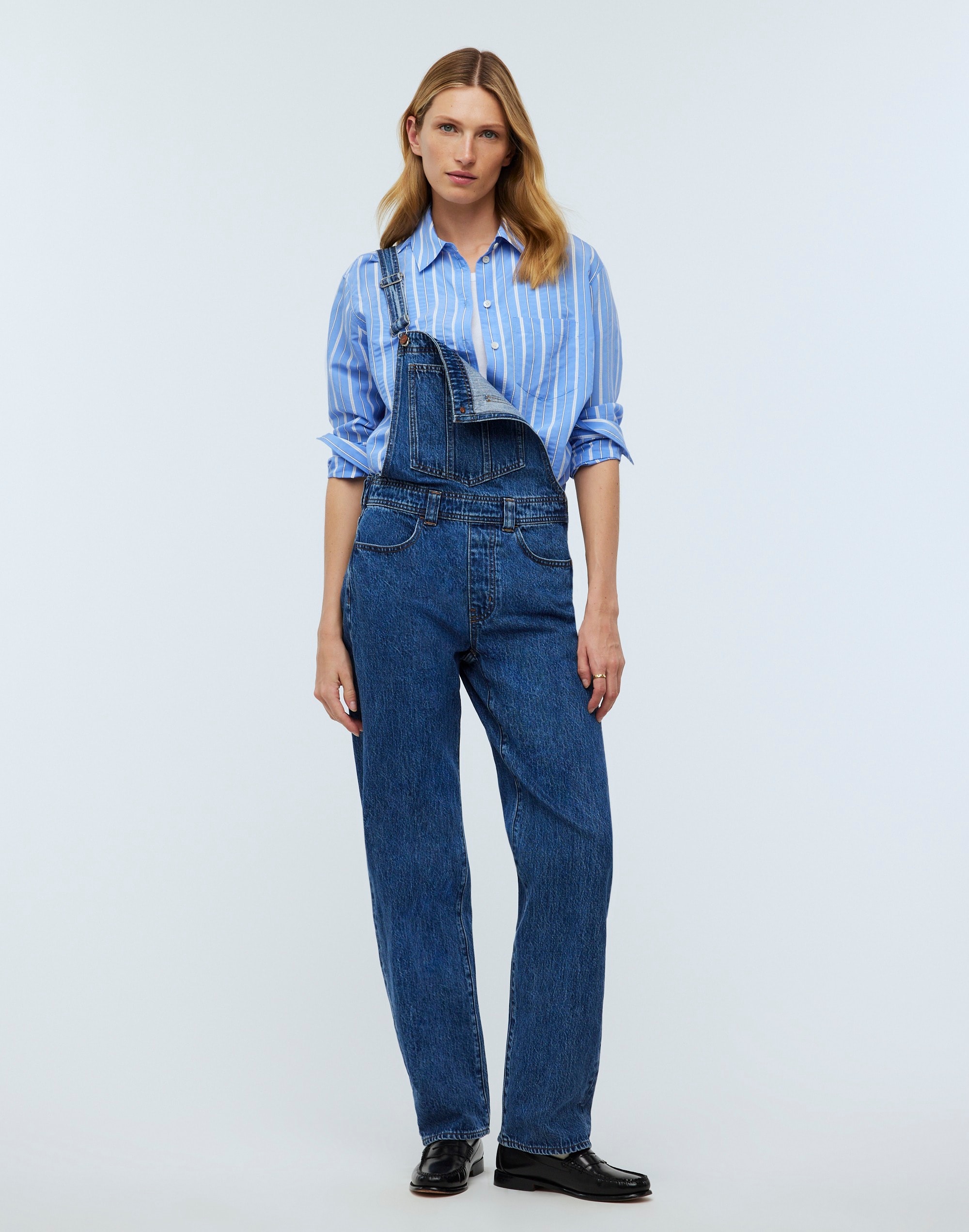 Low-Slung Straight Overalls in Clifdon Wash | Madewell
