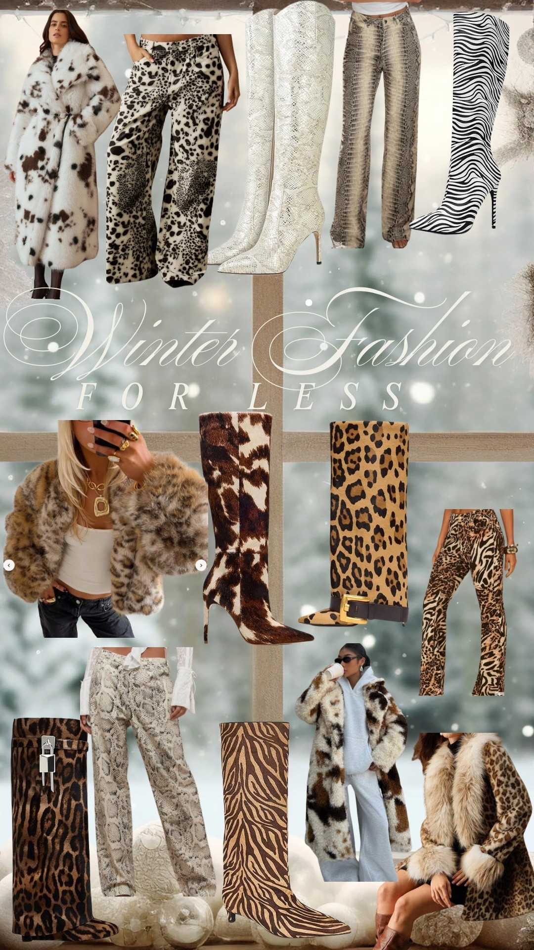 Fashion finds you NEED for this winter! I went and found all the hottest trends and pieces for you for less! 

Brown zebra, leopard, snakeskin, and cow print 🫶
Everything linked in post for you✨

#fashiontrends #wintertrends #animal print #brownzebra 

#LTKgrwm #LTKdayinmylife #LTKootd