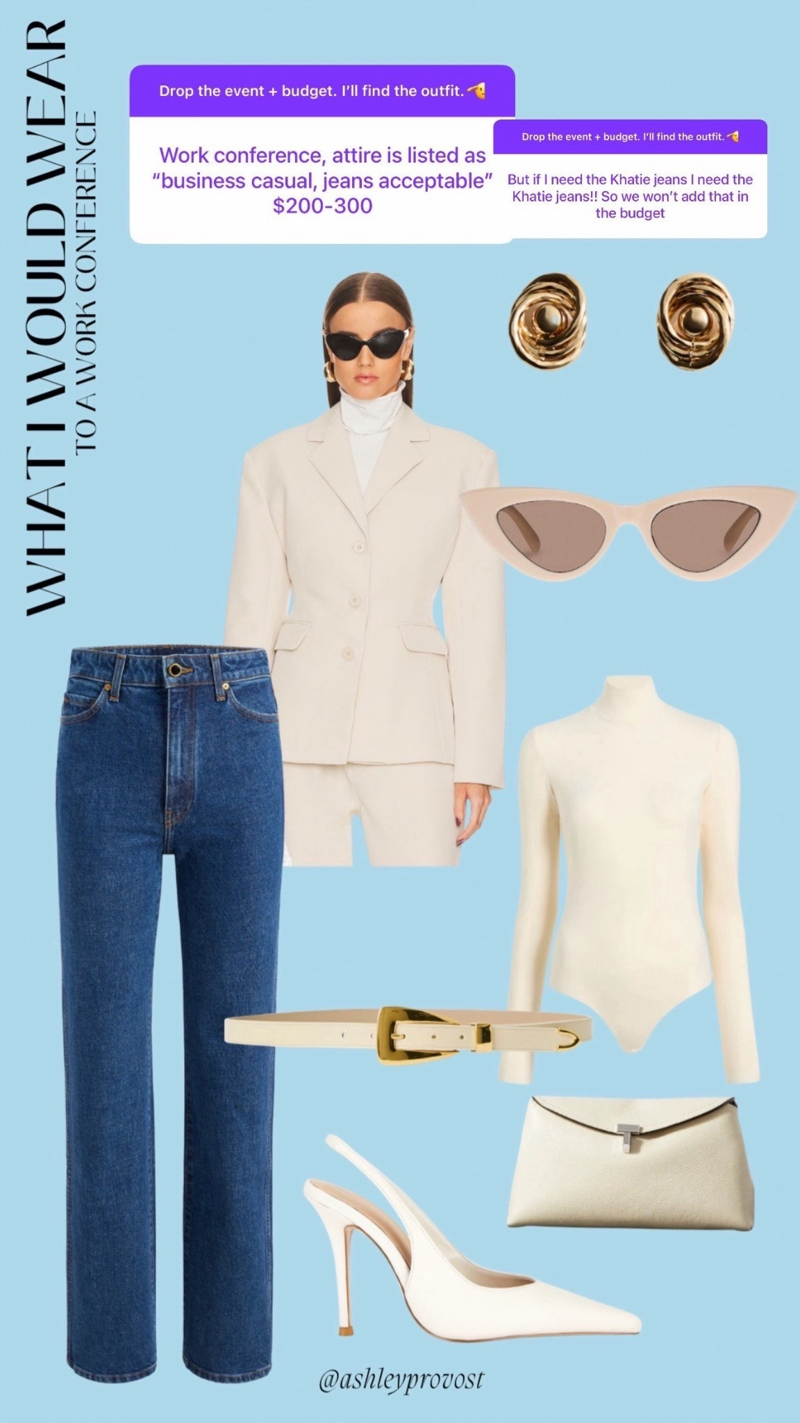 What I would wear to a casual work conference. Obviously I would only pack my khaite jeans!

#LTKTravel #LTKWorkwear #LTKselfcare