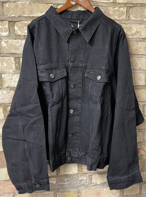 Raey JK3357 Denim Jacket Black Ladies Fashion Cropped Jacket UK Size L/XL | eBay UK