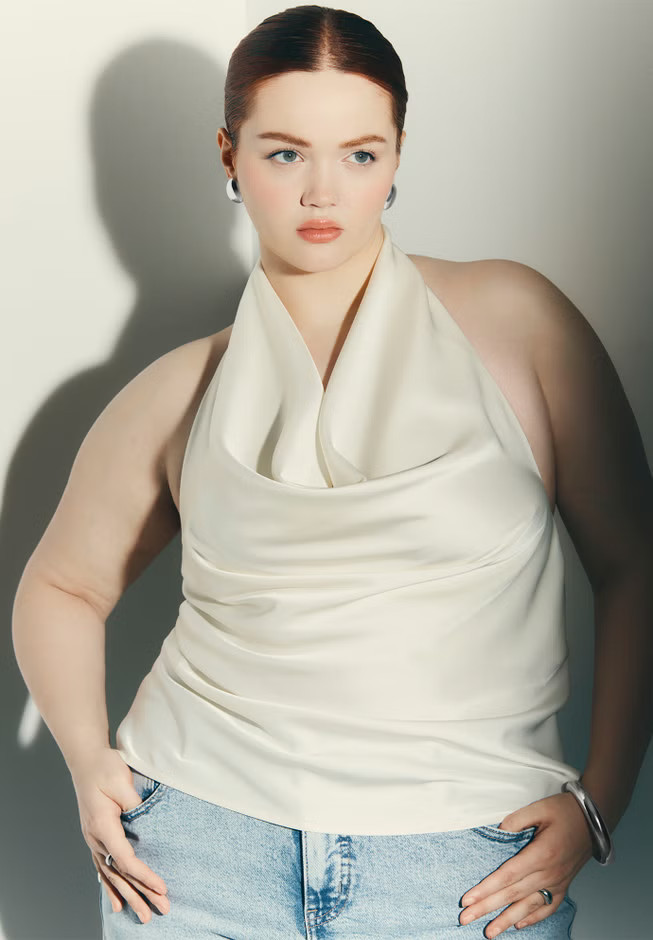 Satin Halter Top | Eloquii