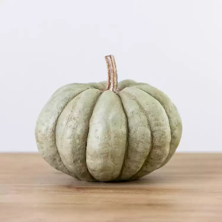 Green Realistic Pumpkin Statue, 8 in. | Kirkland's Home