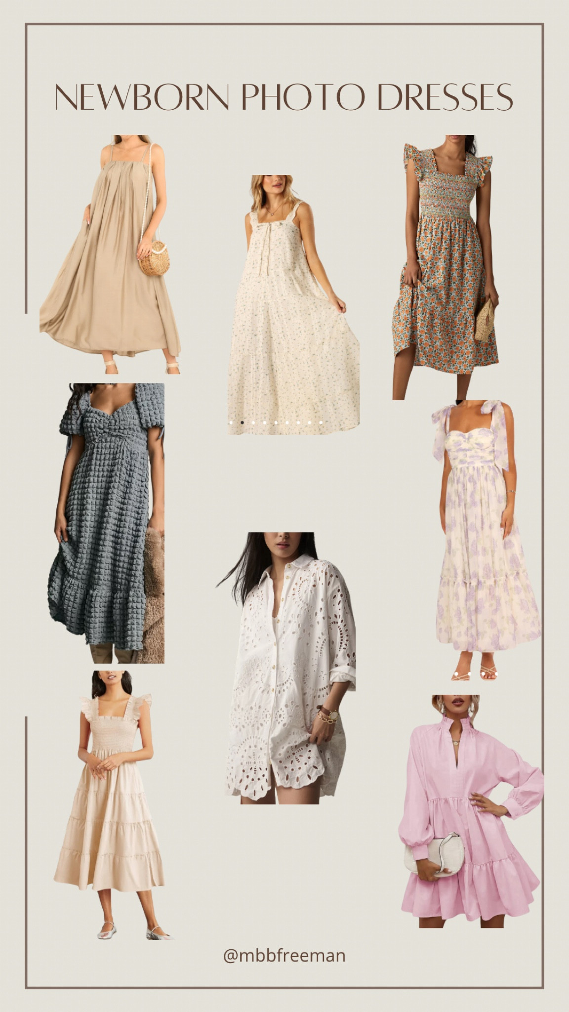 Cute dresses for newborn photos #bumpfriendly #postpartum