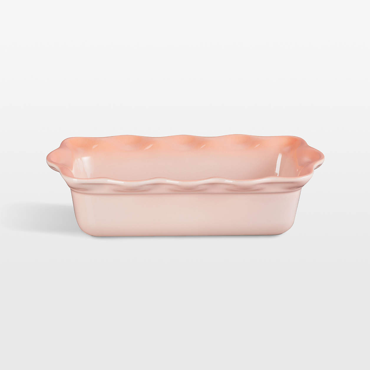 Le Creuset Heritage White Fluted Ceramic Loaf Pan | Crate & Barrel | Crate & Barrel