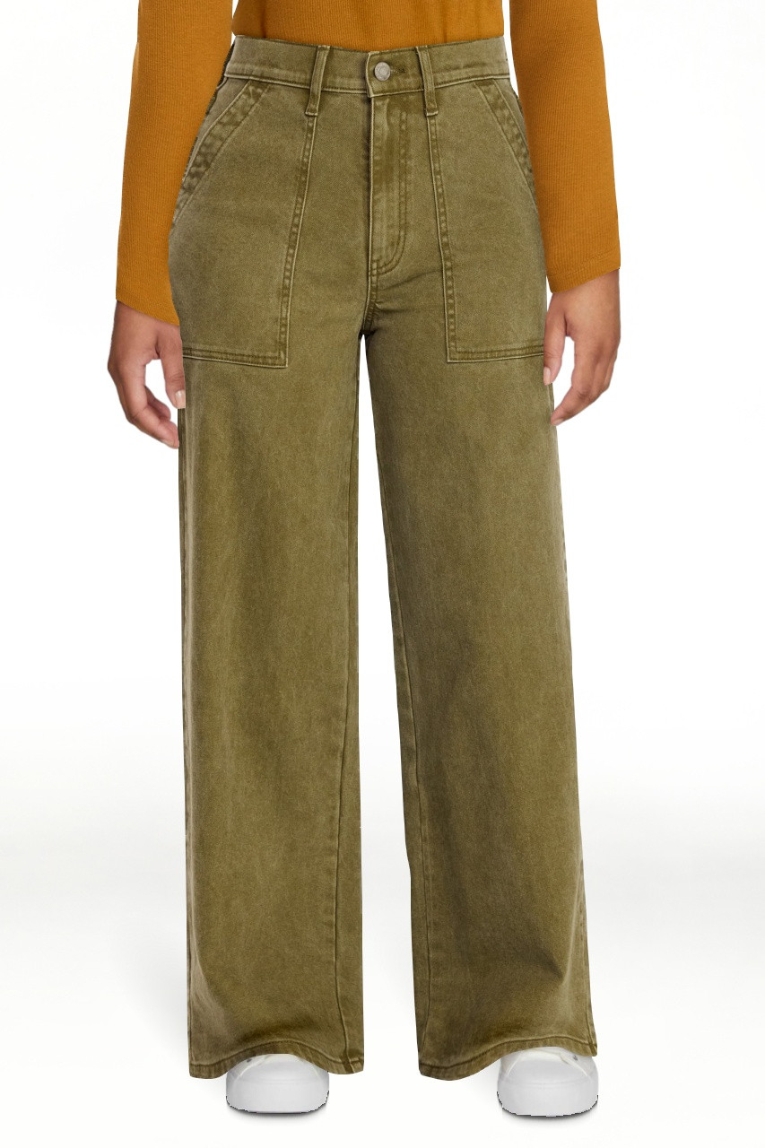 Time and Tru Women's Wide Leg Utility Trousers, 31" Inseam, Sizes 0-20 | Walmart (US)