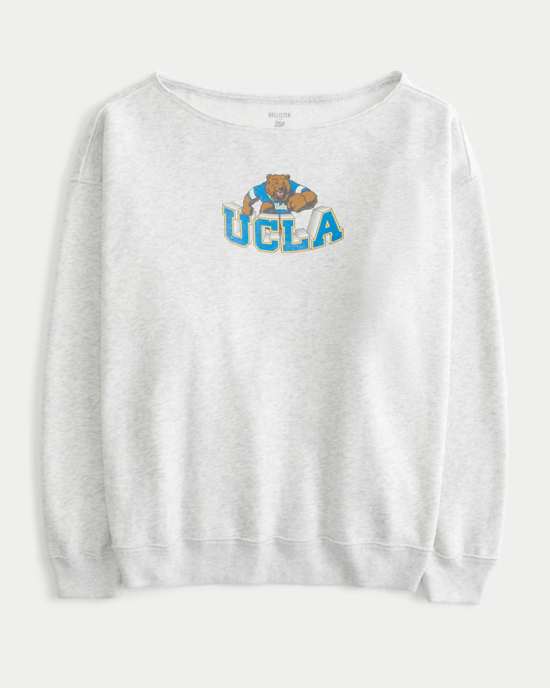 Oversized UCLA Off-the-Shoulder Sweatshirt | Hollister (US)