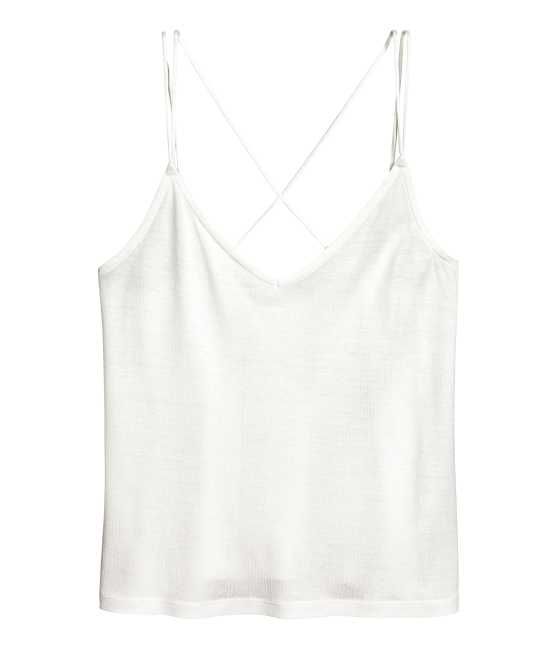 H&M - Jersey Camisole Top - White - Women | H&M (US)