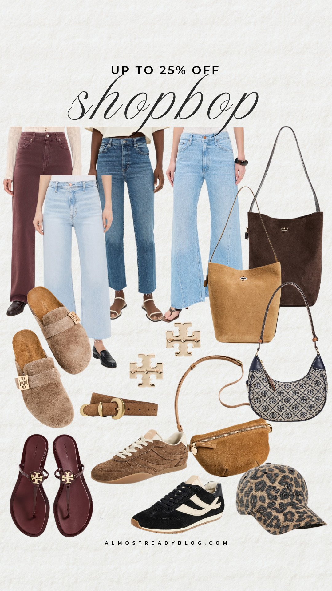 Shopbop up to 25% off code FALL.

Tory Burch sale, Mother jeans on sale, Free People sale, Madewell sale

#LTKSaleAlert