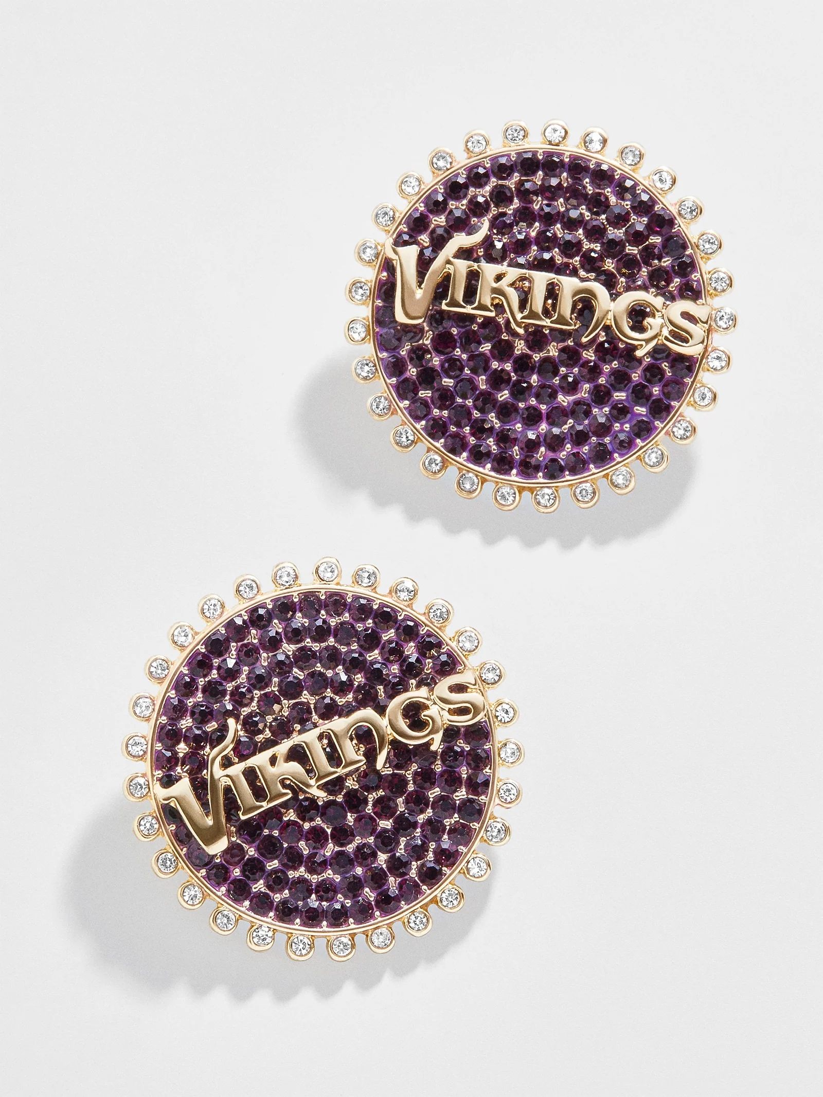 Minnesota Vikings NFL Statement Stud Earrings - Minnesota Vikings | BaubleBar (US)