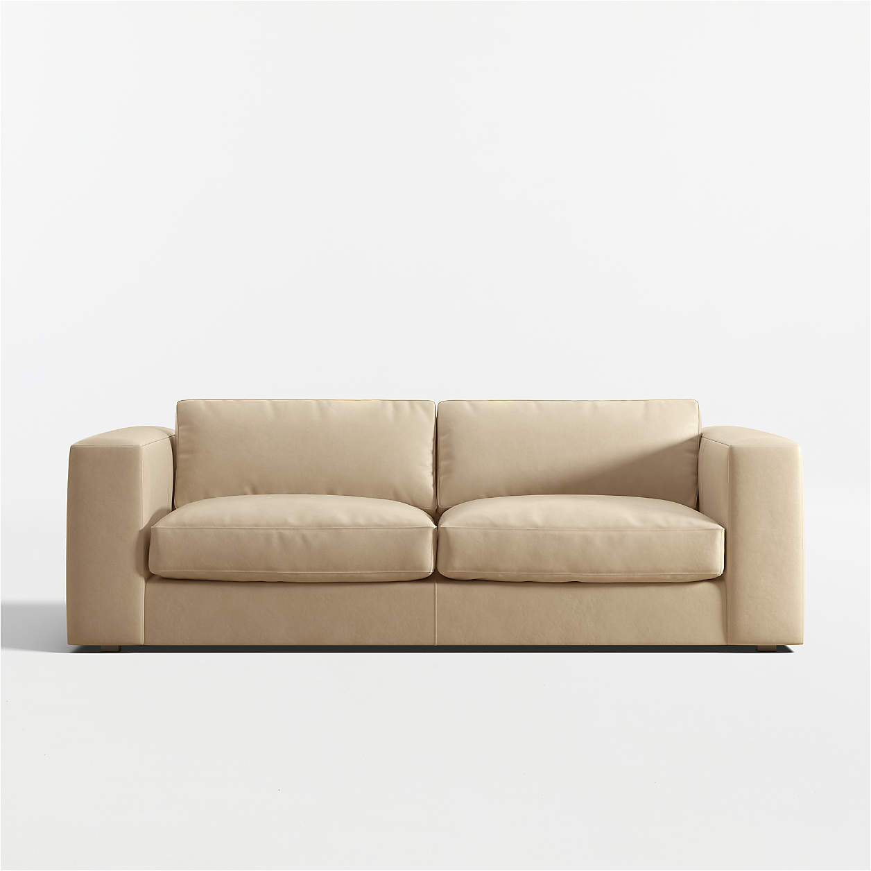 Oceanside 89" Leather Sofa + Reviews | Crate & Barrel | Crate & Barrel